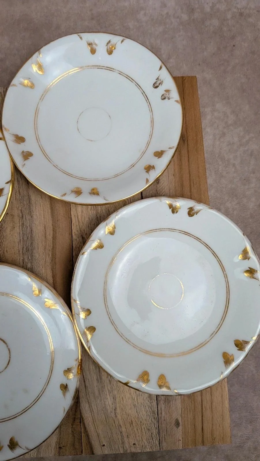 Set of 6 old Paris cups and their 6 gilded saucers – photo 8